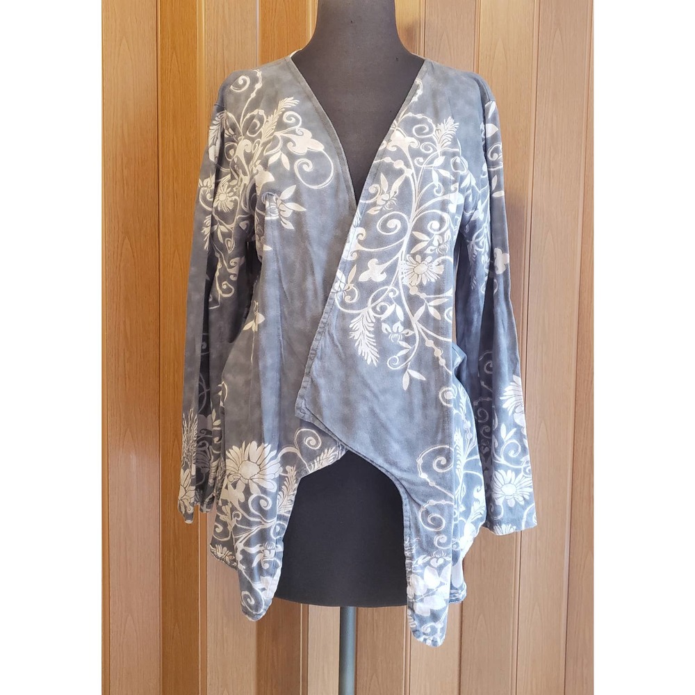 Take Two size large gray & white cardigan